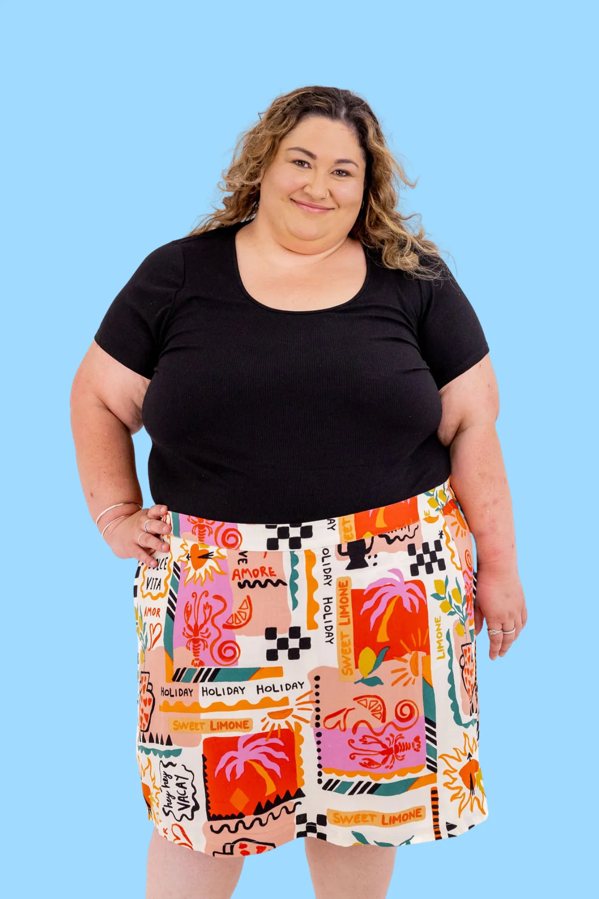 Samara Linen Blend Skort in La Dolce Vita - Image 2