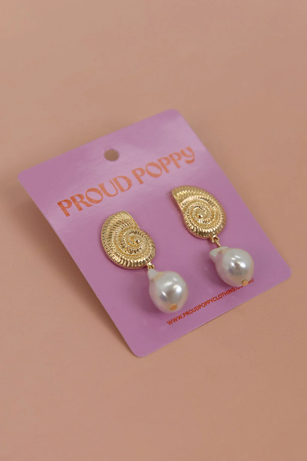 Shell Pearl Drop Earrings - Image 4