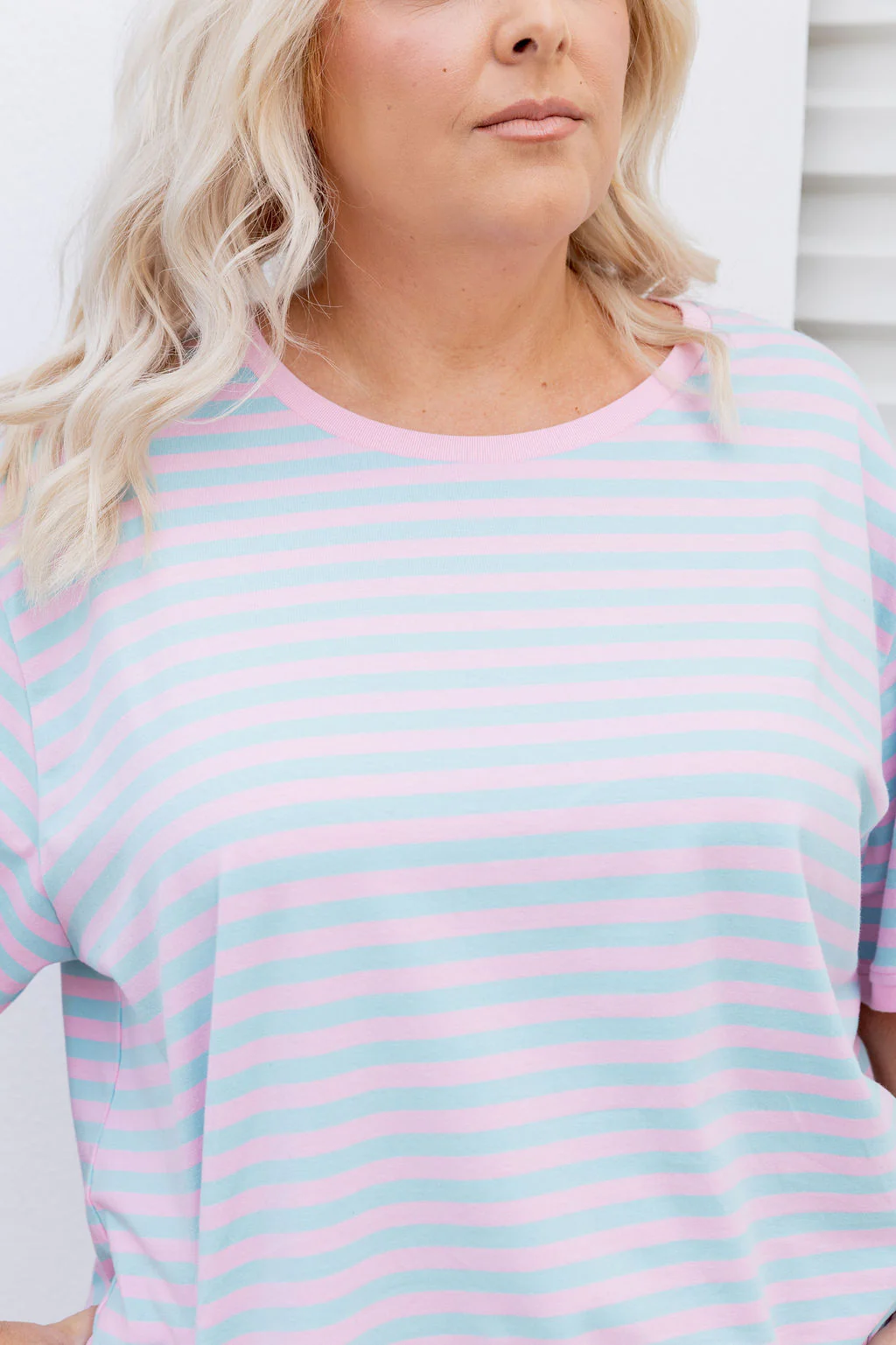 Striped Tee in Blue/Lilac - Image 7