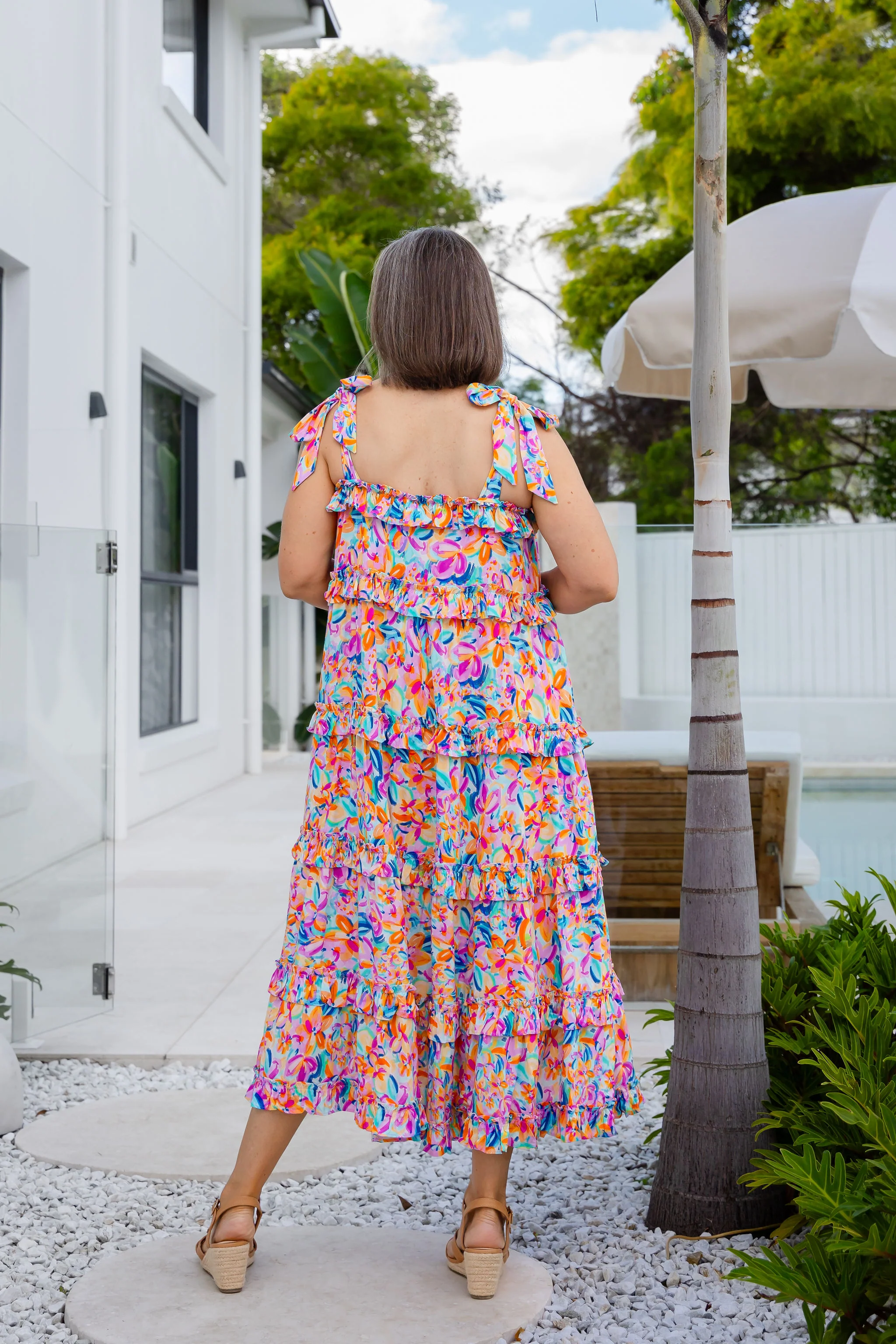 Talia Midi Dress in Carnival Floral - Image 12