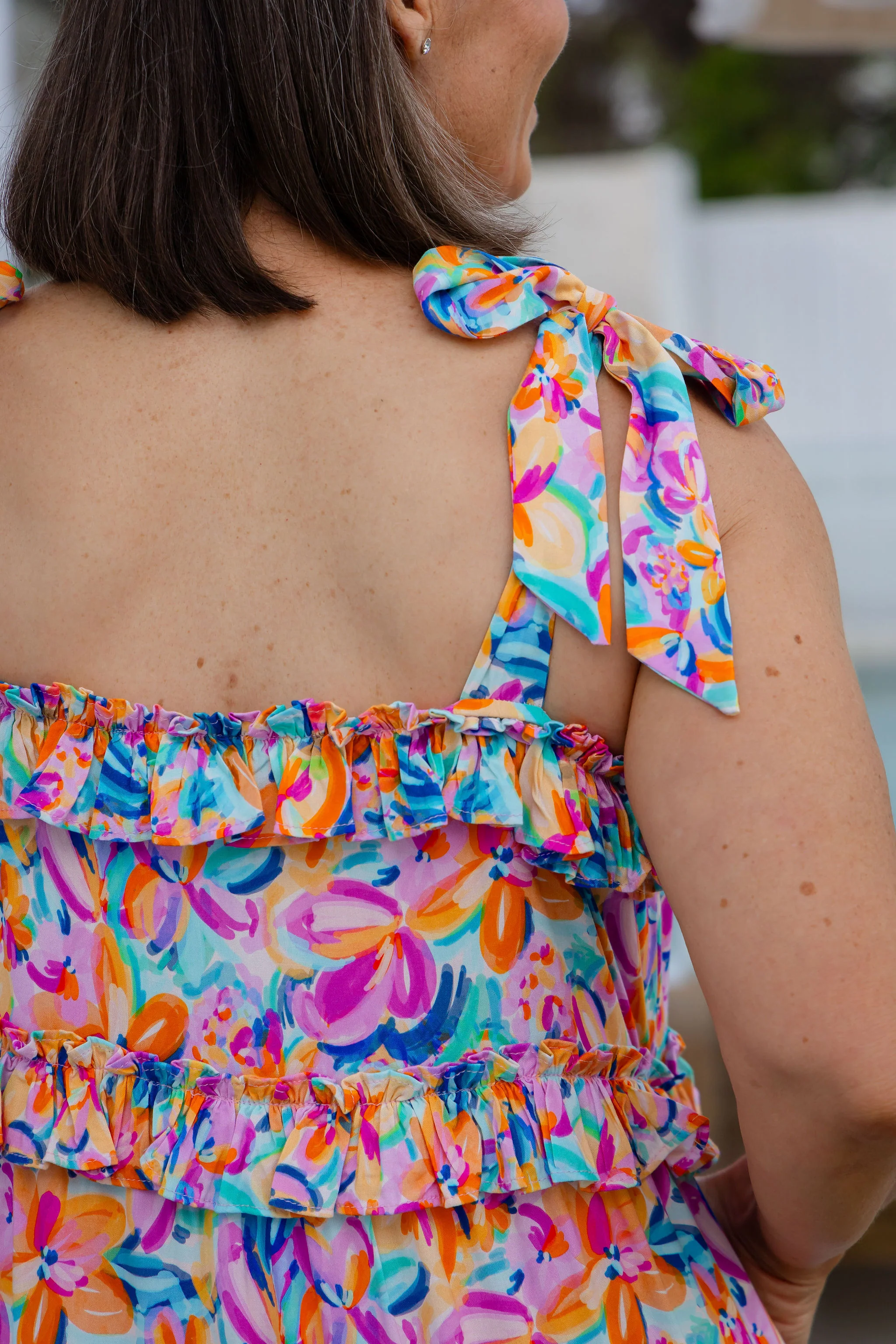 Talia Midi Dress in Carnival Floral - Image 4