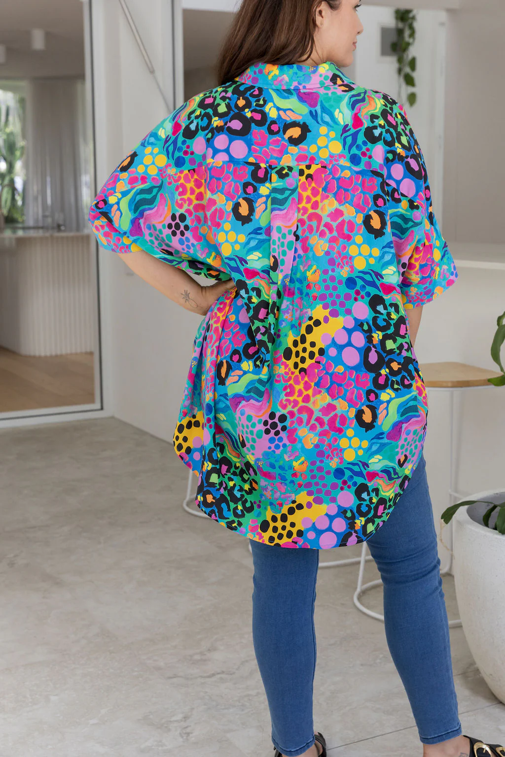 Tammin Shirt in Electric Leopard by Kasey Rainbow - Image 9