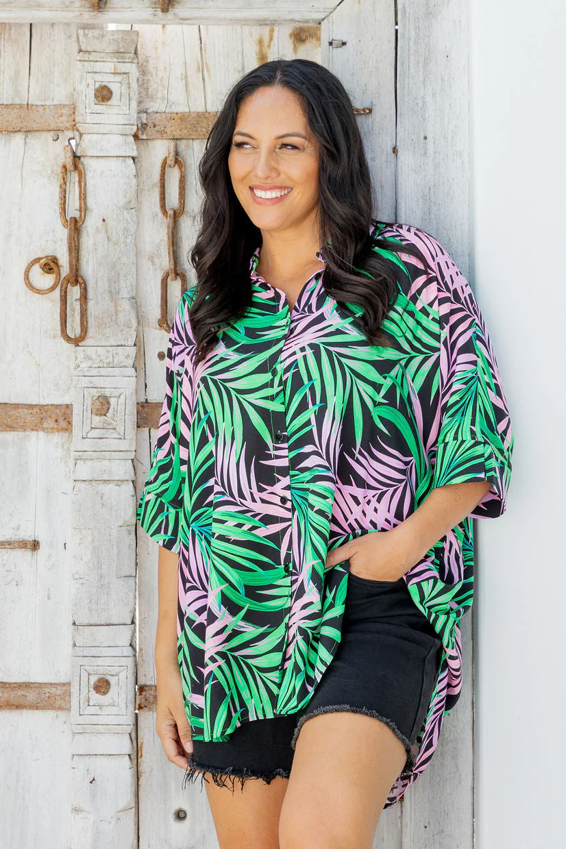 Tammin Shirt in Midnight Jungle