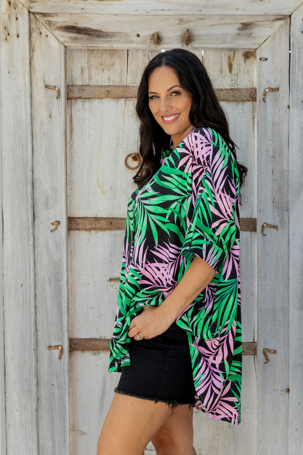 Tammin Shirt in Midnight Jungle - Image 5