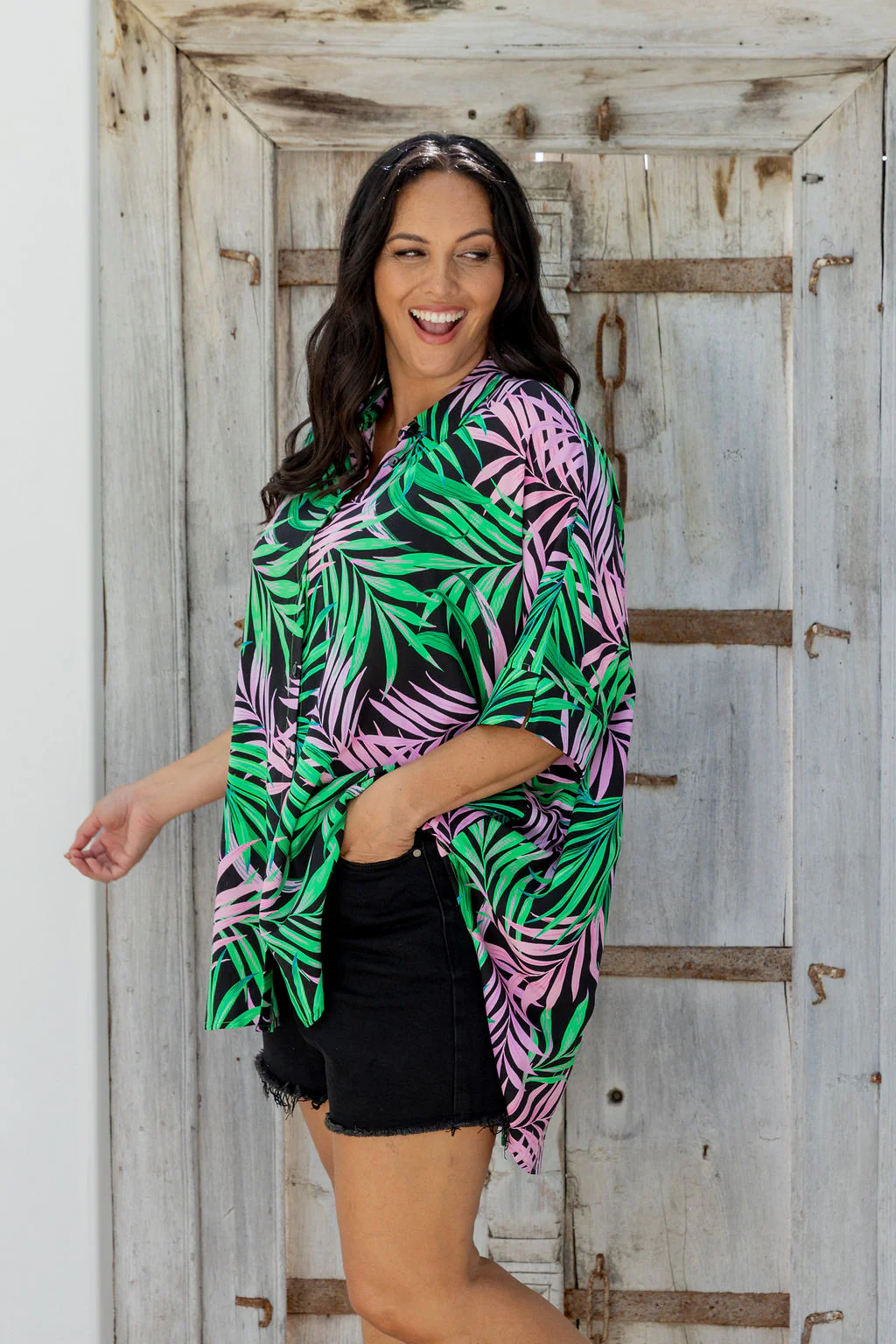Tammin Shirt in Midnight Jungle - Image 6