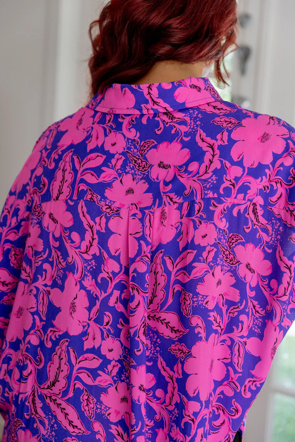 Tammin Shirt in Purple Blooms - Image 8