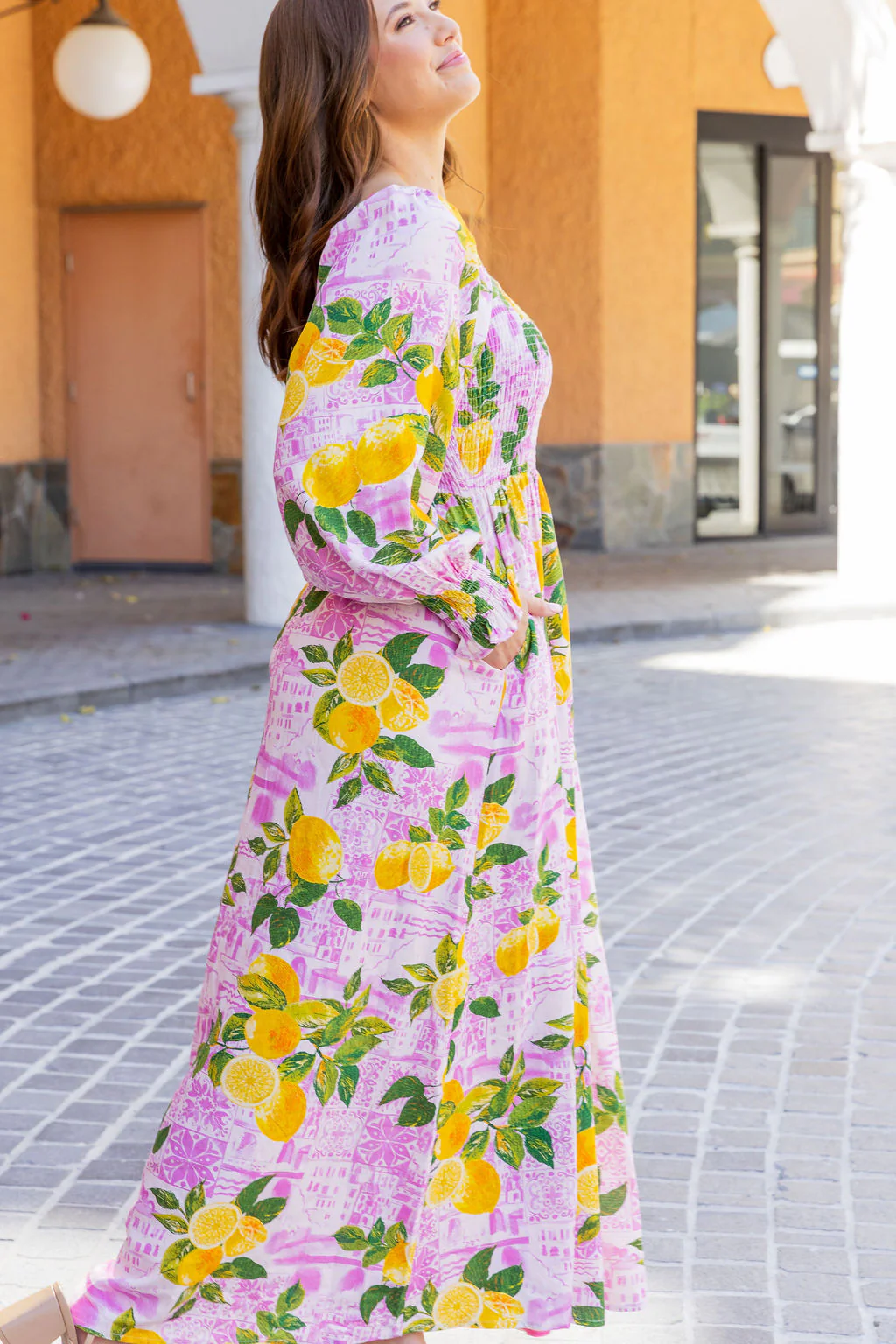 Amelia Linen Blend Maxi Dress in Themis - Image 7