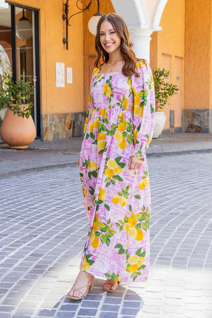 Amelia Linen Blend Maxi Dress in Themis - Image 8
