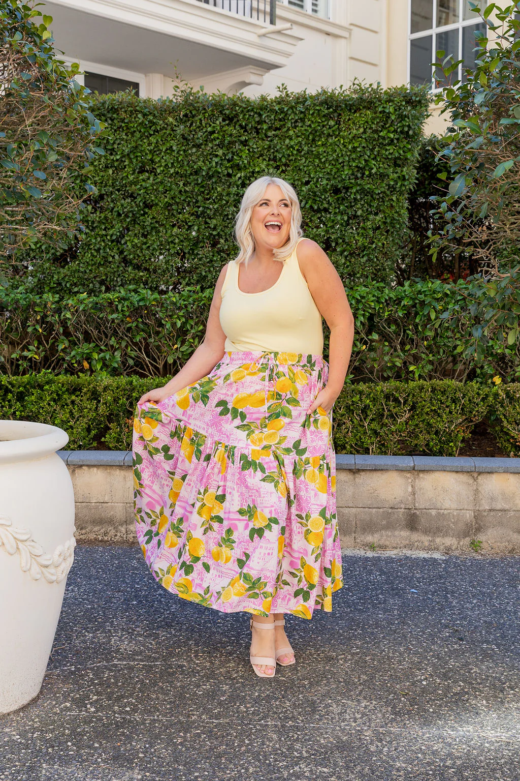 Vivien Linen Blend Skirt in Themis - Image 17