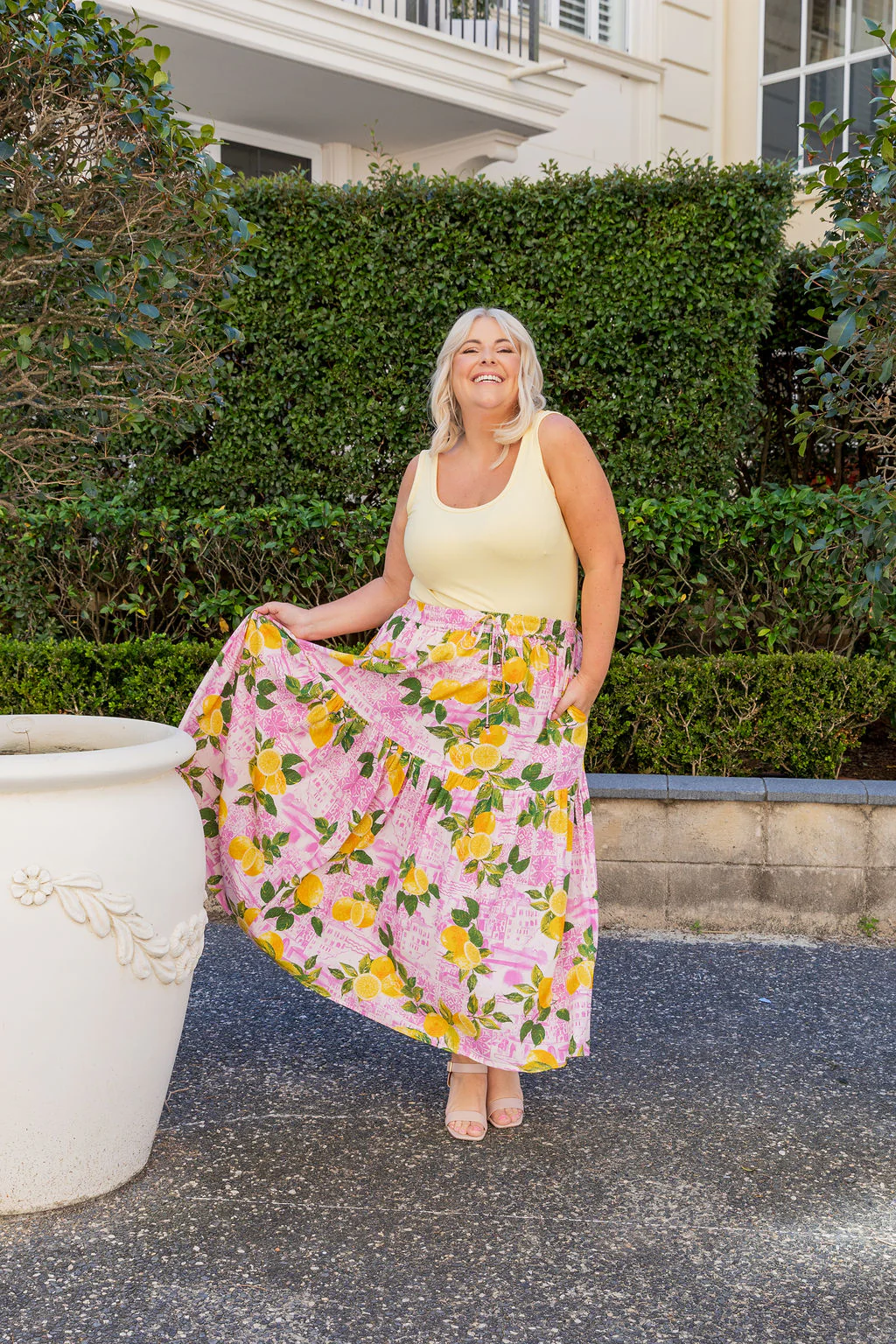 Vivien Linen Blend Skirt in Themis - Image 2