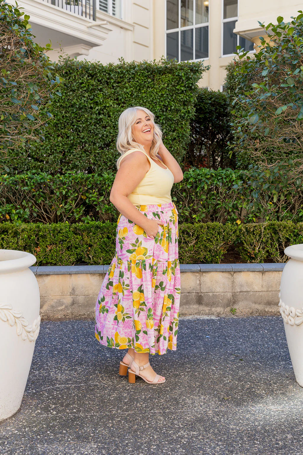 Vivien Linen Blend Skirt in Themis - Image 20