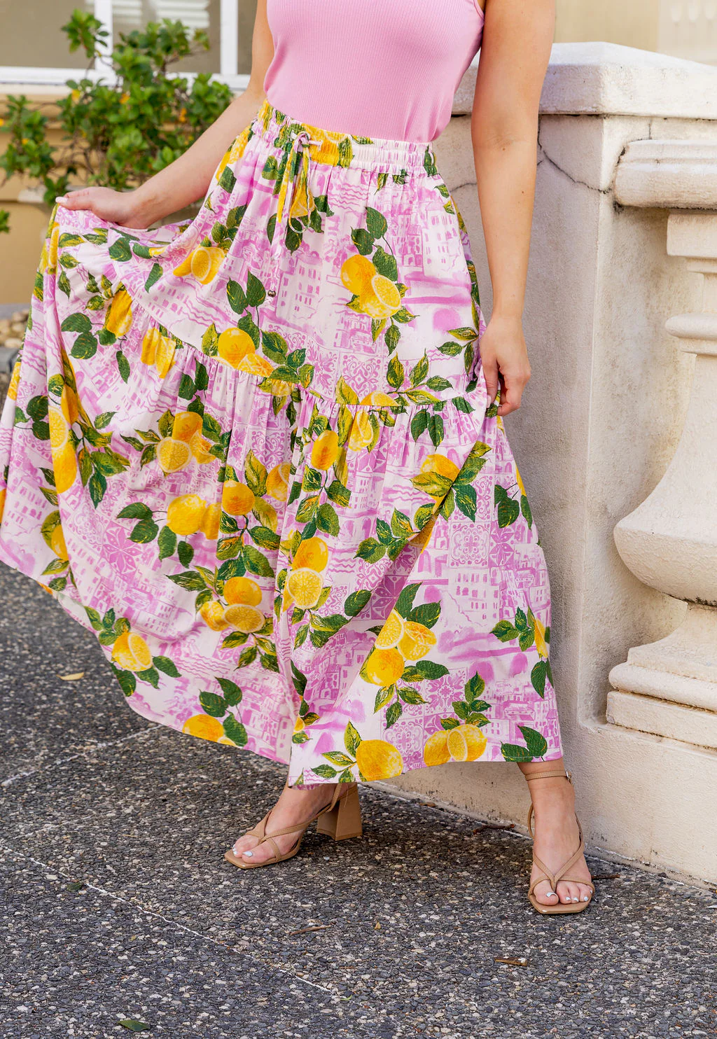 Vivien Linen Blend Skirt in Themis - Image 3