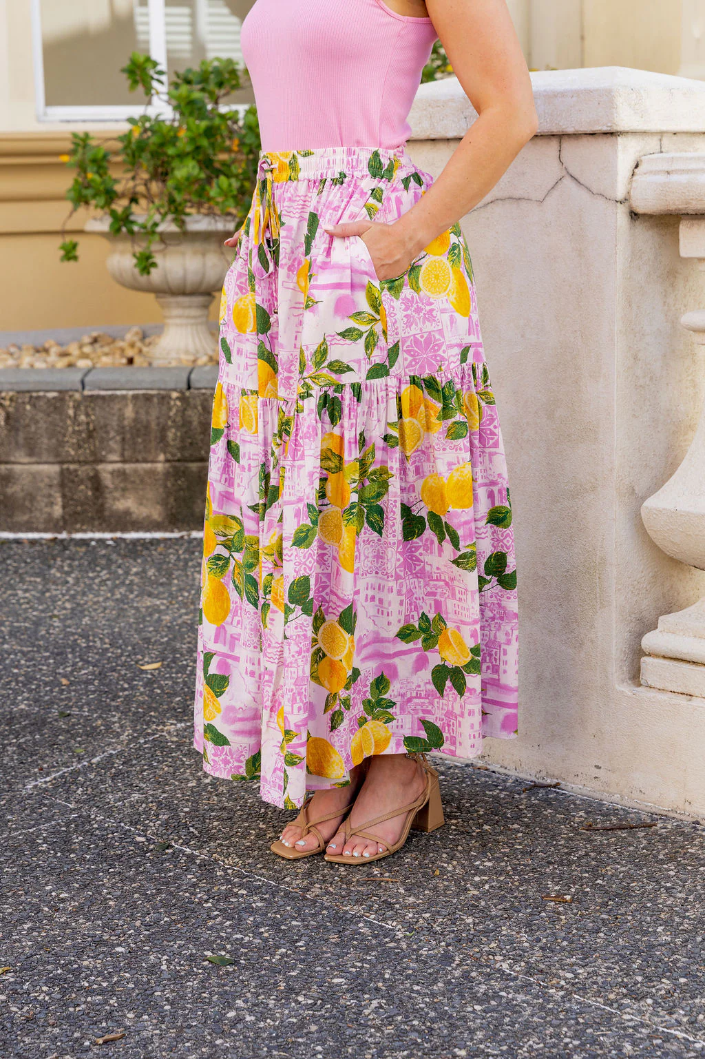 Vivien Linen Blend Skirt in Themis - Image 6