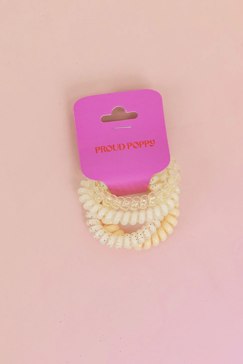 Yellow Coil Hair Ties – 4 Pack - Image 3