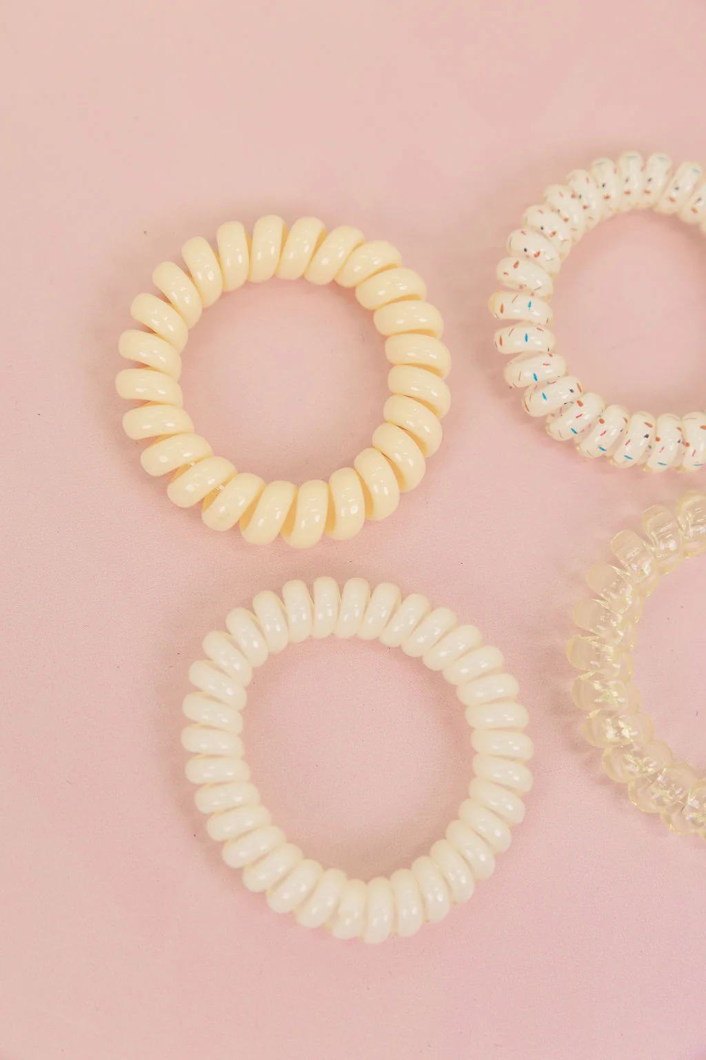 Yellow Coil Hair Ties – 4 Pack - Image 6
