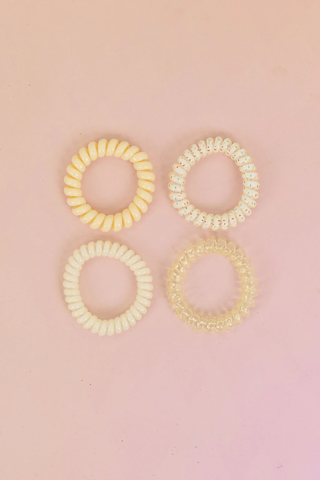 Yellow Coil Hair Ties – 4 Pack - Image 9