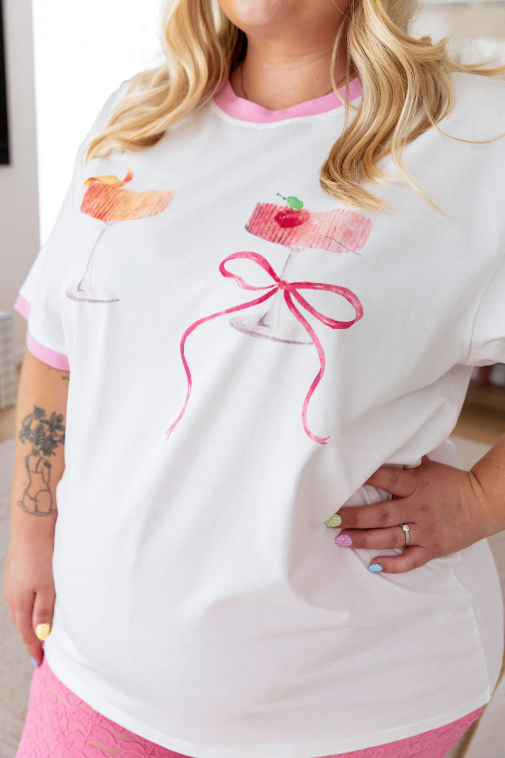 Zadi Relaxed Contrast Tee in Cheers - Image 10