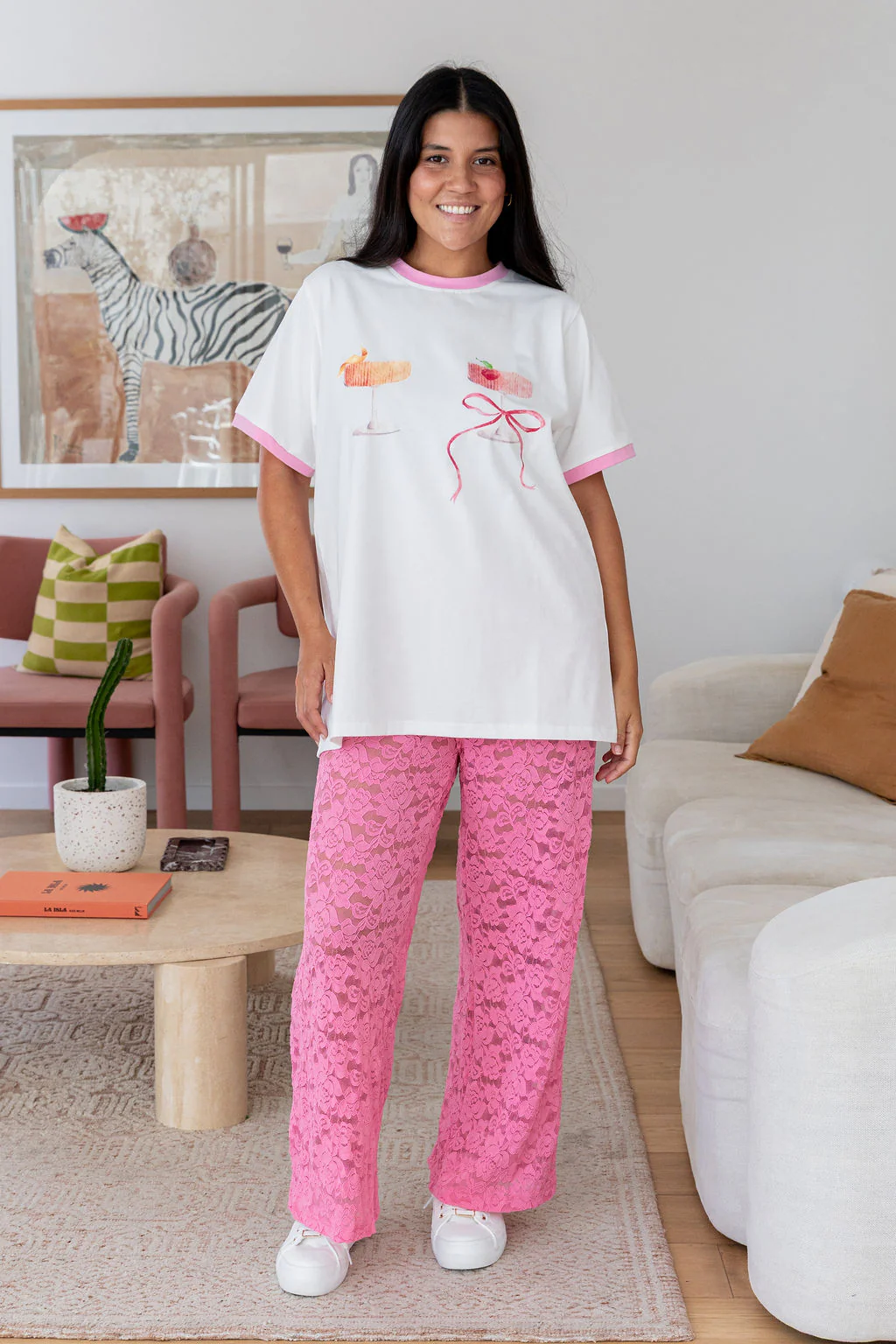 Zadi Relaxed Contrast Tee in Cheers - Image 8