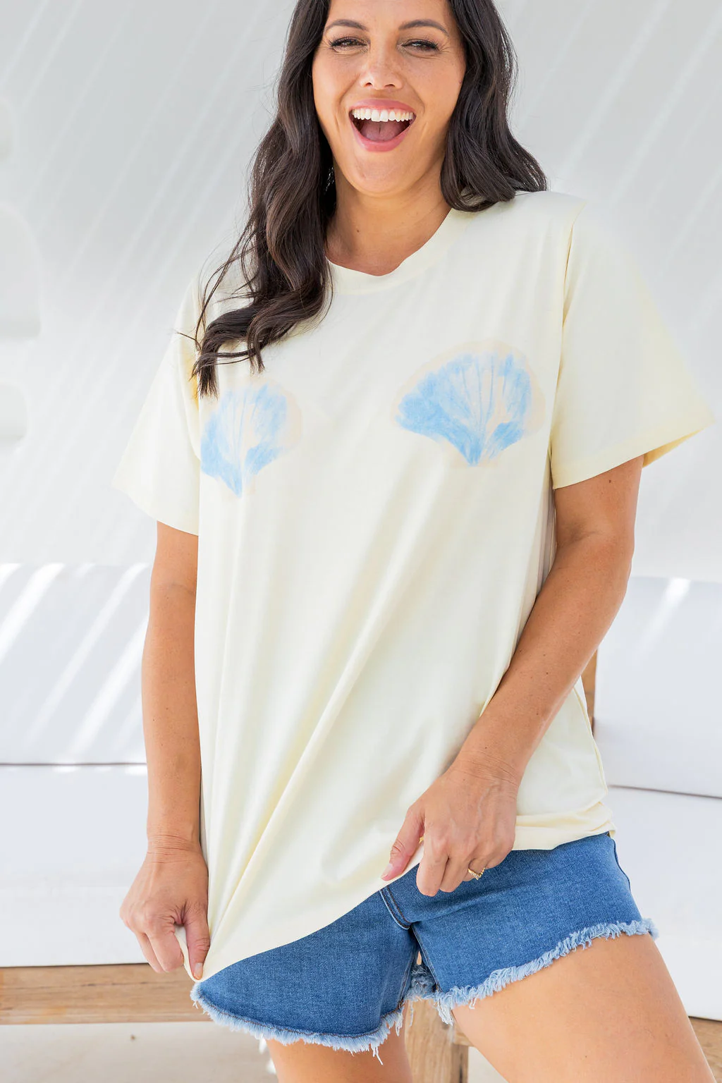 Zadi Relaxed Tee in Shells