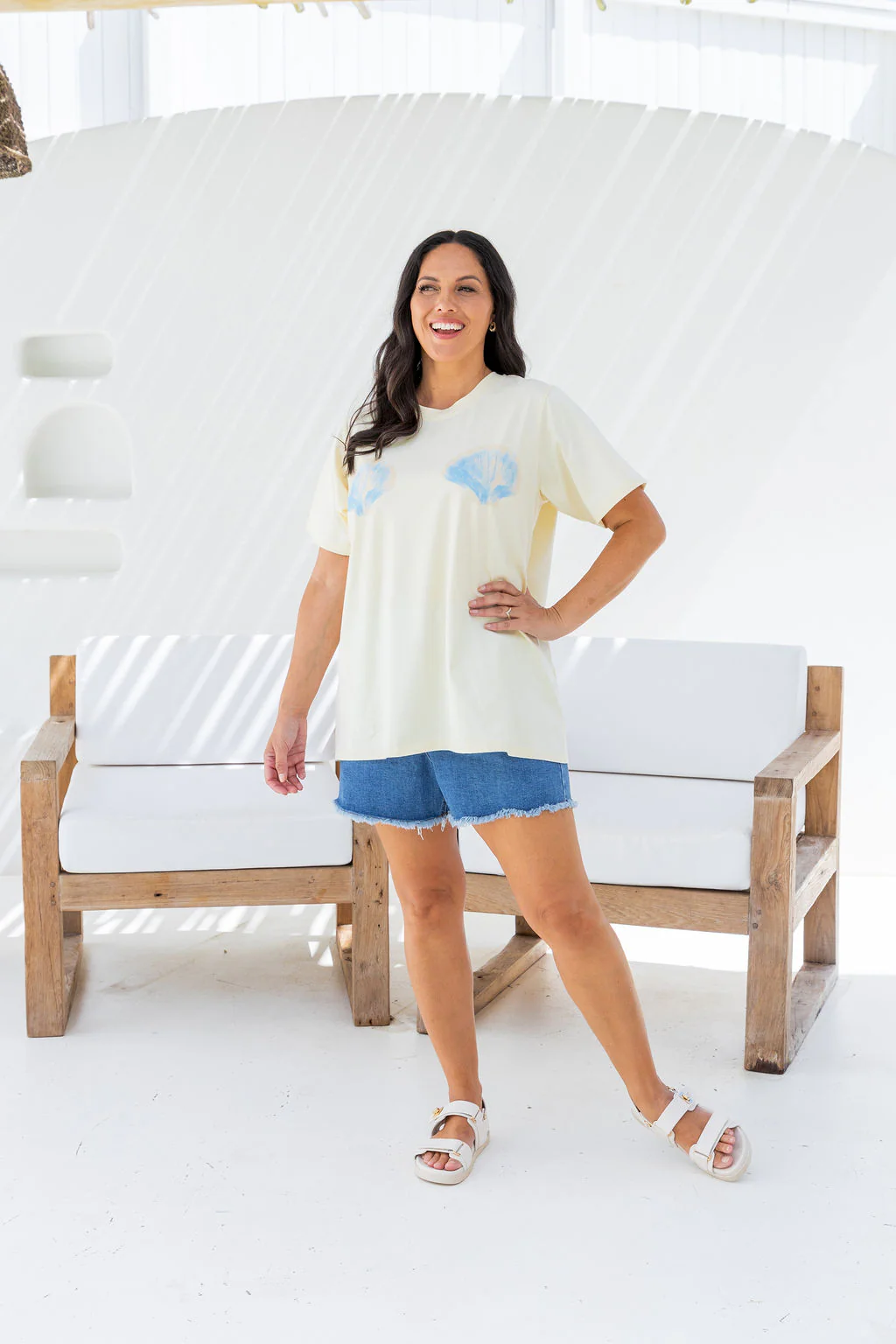 Zadi Relaxed Tee in Shells - Image 10