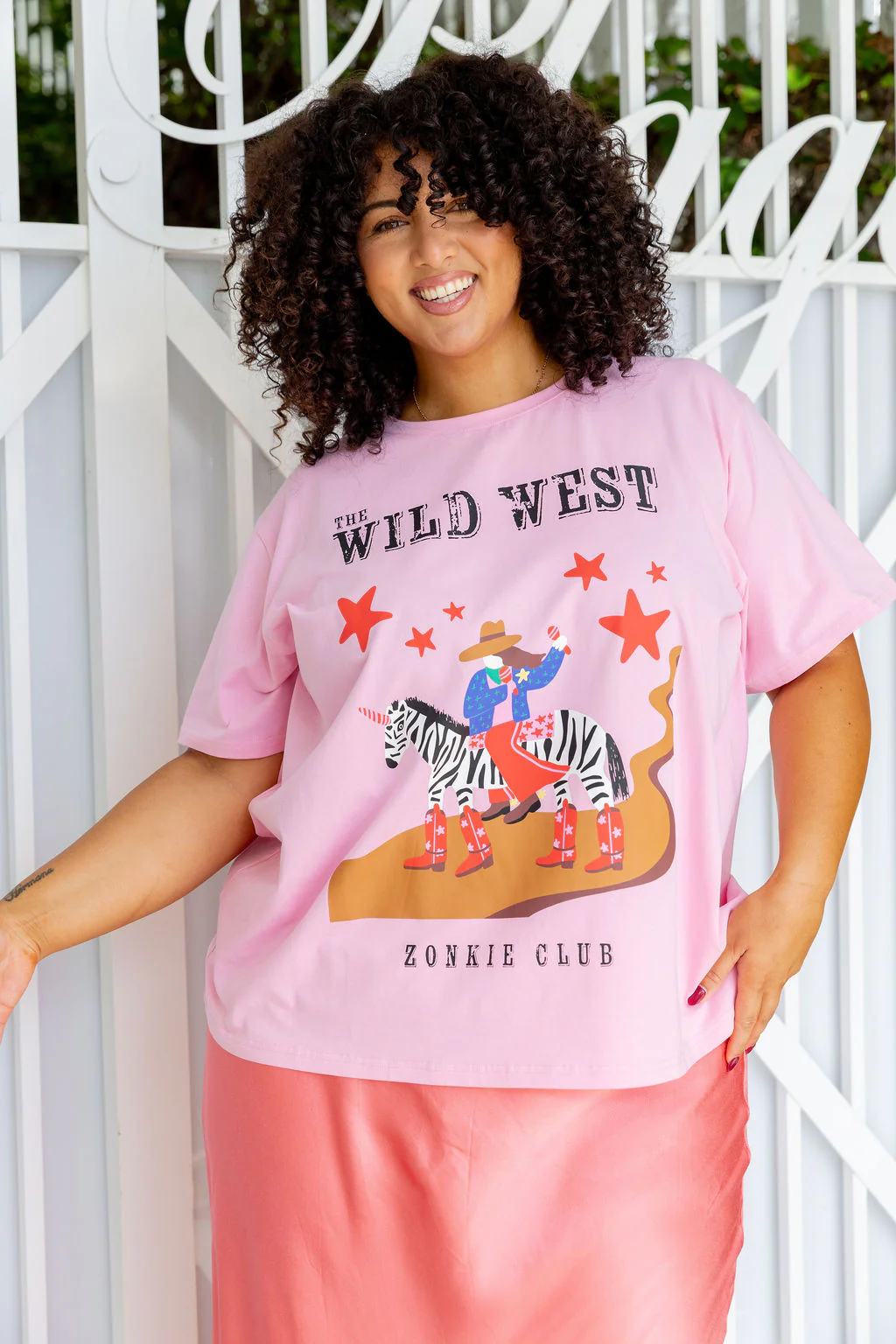 Zadi Relaxed Tee in Wild West by Deb McNaughton