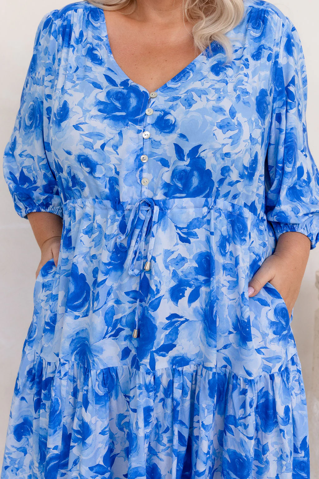 Ziggy Dress in Blue Roses - Image 9